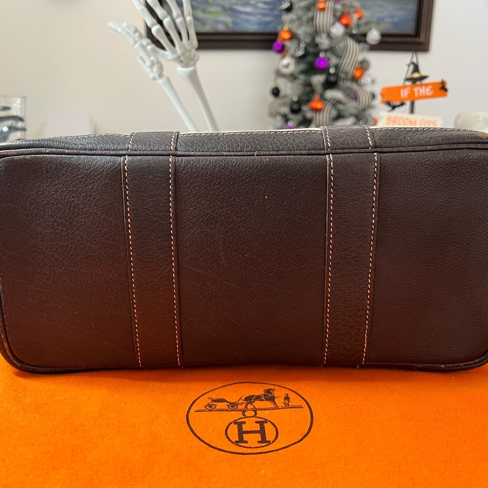 SALE!Hermes Garden Party Tan and Brown Canvas Tote Bag - Picture 5 of 14